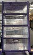 metal 4 drawer & 2 drawer filing cabinet, plastic storage