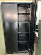 2 Black Storage Cabinets