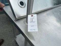 Stainless steel serving table w/storage