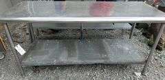 6' stainless steel table w/drawer