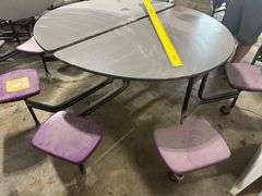 4 round tables w/seats
