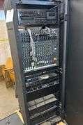 Cabinet with Mixing Boards and Sound Equipment