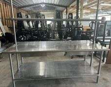 Advance Tabco stainless steel table w/ 2 drawer and shelf