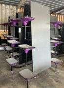 3 - 12' fold up table w/12 seats