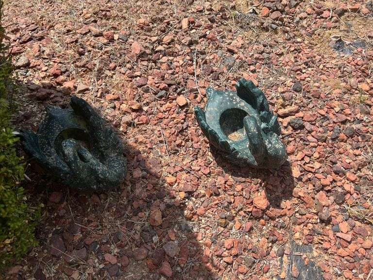 Bird Bath, Bench, Geese