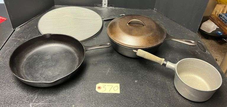 2 Cast Iron Skillets and Misc.