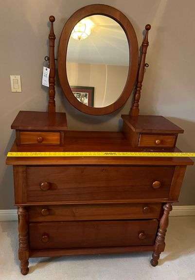 Cherry Dresser with Mirror