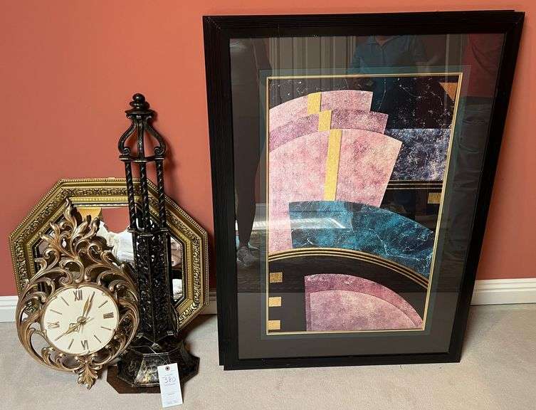 Wall Print Clock Decor