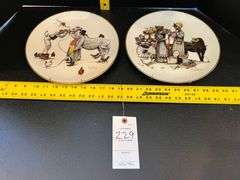 2 Norman Rockwell Plates