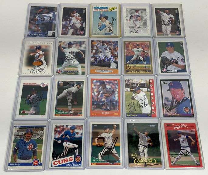 20 Chicago Cubs Auto Baseball Cards