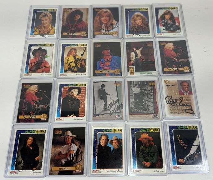 20 Autographed Country Music Star Cards