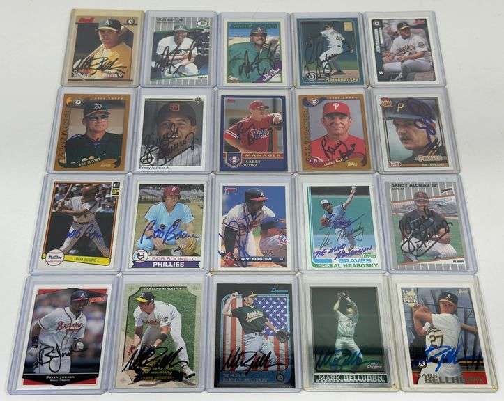 Lot Of 20 Autographed Baseball Cards