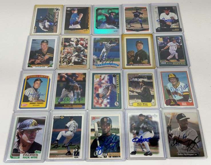 Lot Of 20 Autographed Baseball Cards
