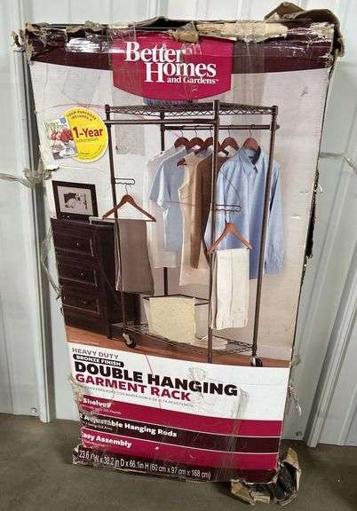 (R) Better Homes & Gardens Heavy Duty Double Hanging Garment Rack