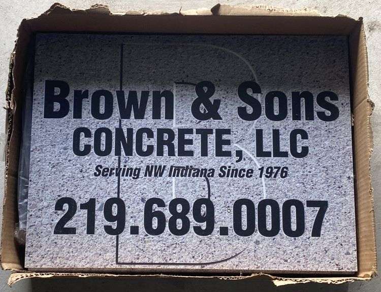 Brown & Sons Construction Signs, Largest 2’ x 18”