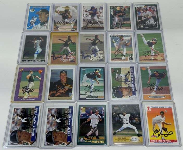 Lot Of 20 Autographed Baseball Cards