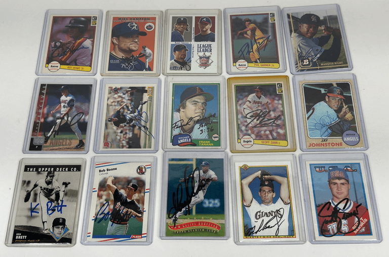 Lot Of 15 Autographed Baseball Cards