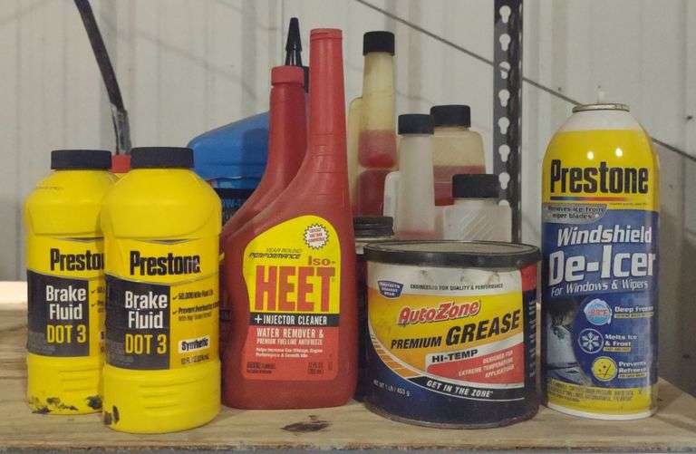 Prestone Dot 3 Brake Fluid, Sta-bil Storage Fuel