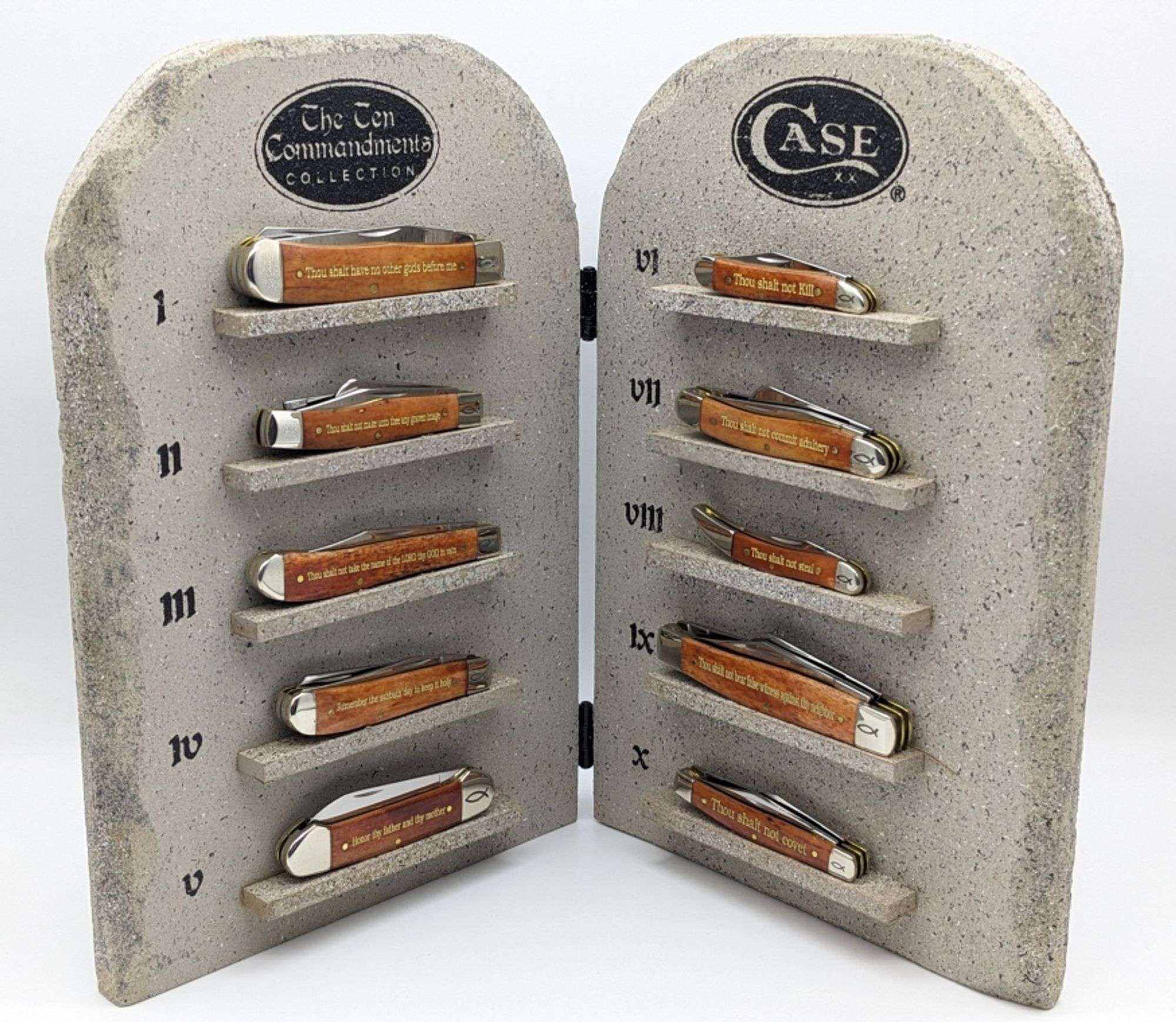 2015 Case XX Ten Commandments Knife Set 1 of 250 - Kraft Auction