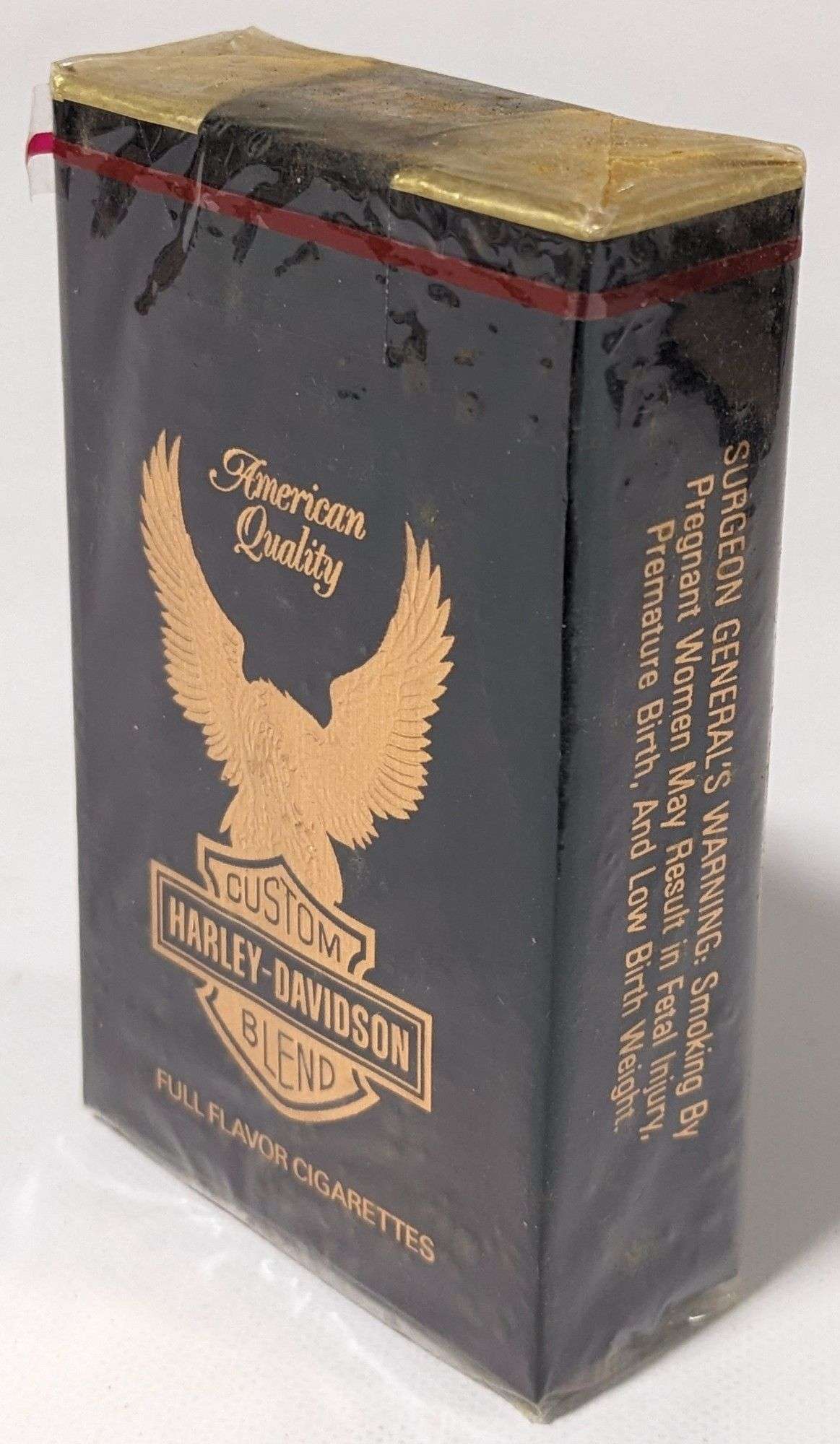 carton of harley davidson cigarettes Vintage Harley Davidson Cigarettes - Full Carton Box (ten individual  packs/200 king-size cigarettes). Premium Quality/Custom Blend