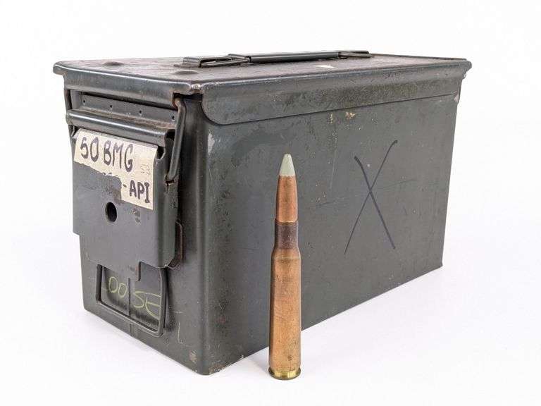 53 Rnds Surplus .50 BMG API w/ Can - Kraft Auction Service, LLC