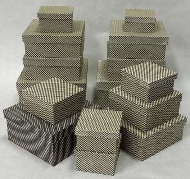 (15) Handcrafted Paper/Cardboard Gift Boxes - Kraft Auction Service, LLC