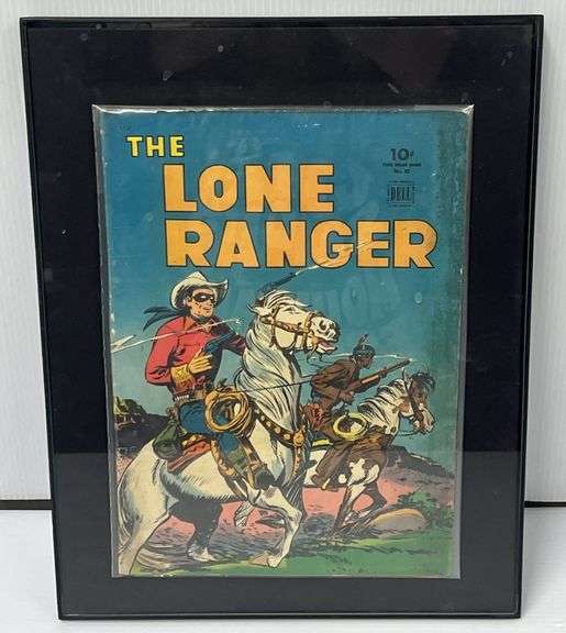 (V) Framed Copy Of Four-Color Comics The Lone Ranger #82. 10”X 13 ...