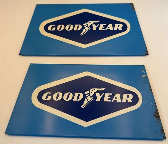 (CC) Goodyear Tire Display Rack Metal Gas Station Advertising Signs ...