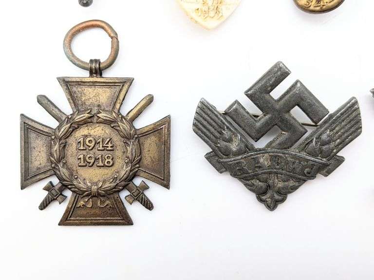 (7) WWII German Tinnie Badges