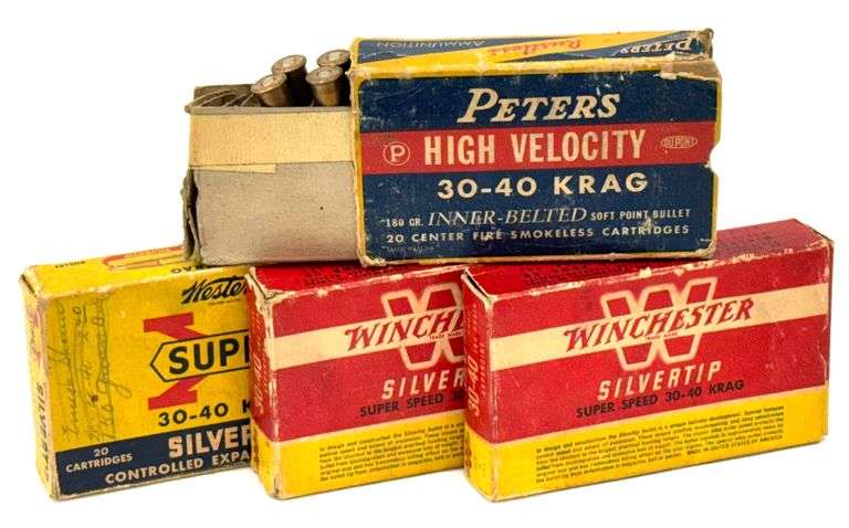 55 Rounds Winchester & Peters 30-40 Krag Reloaded Ammo