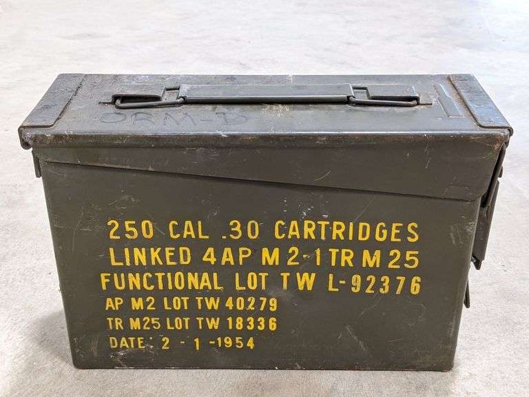 250 Rnds Of .30-06 Belted AP, Ball & TR Cartridges - Kraft Auction ...