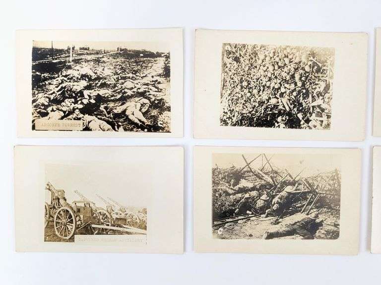 (8) WWI Battle Real Photo Post Cards