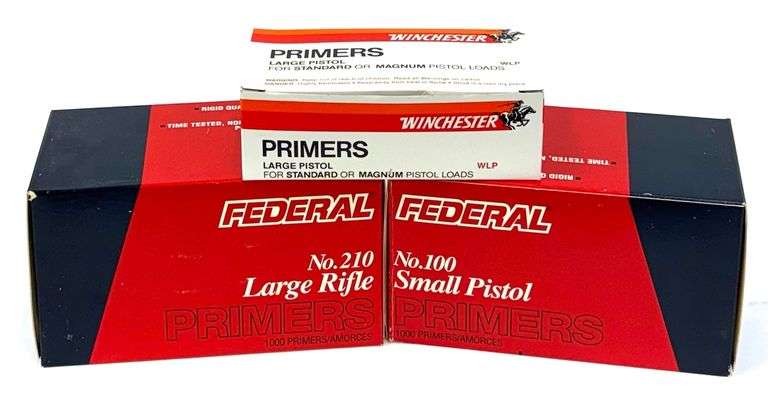 3000 Winchester and Federal Primers No 100 and 210
