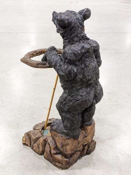 Resin Black Bear Cane / Umbrella Stand