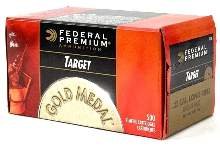 500 Rounds Federal Premium Target .22 Caliber Long Rifle Ammo in Box