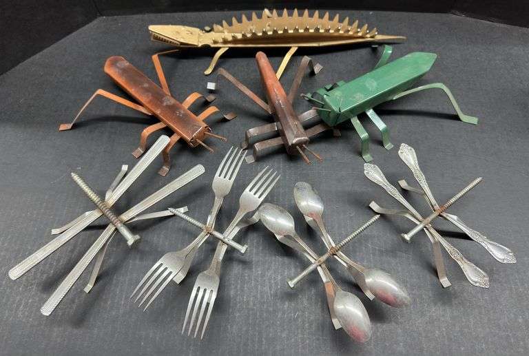 (N) Metal Art Insects From Repurosed Items By Paul Ezra - Kraft Auction ...