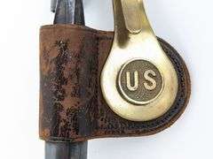 US M1873 Trapdoor Socket Bayonet w Scabbard & Frog