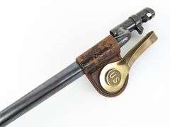 US M1873 Trapdoor Socket Bayonet w Scabbard & Frog