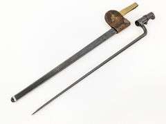 US M1873 Trapdoor Socket Bayonet w Scabbard & Frog