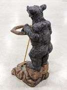 Resin Black Bear Cane / Umbrella Stand