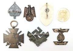 (7) WWII German Tinnie Badges