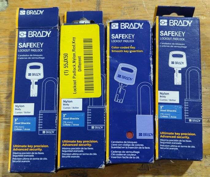 Brady SafeKey Lockout Padlock - Aluminum Safety Lock With Color-Coded Keys