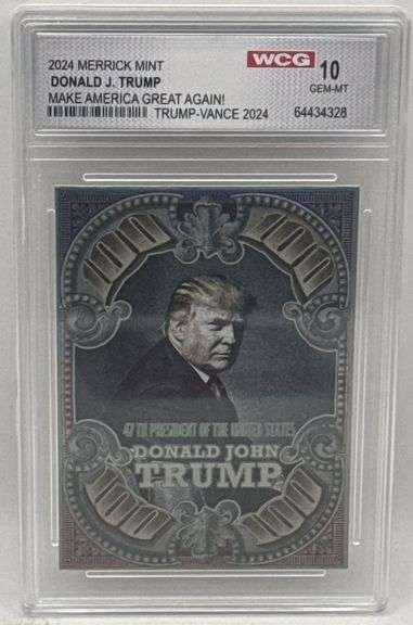 Us Presidents Trading Cards Donald Trump Triple Image Signature