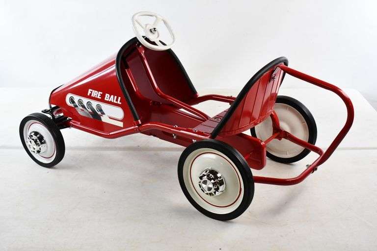 Murray Fireball Racer Restored Murray Fire Ball Racer Pedal Car - Red - Kraft Auction Service ...