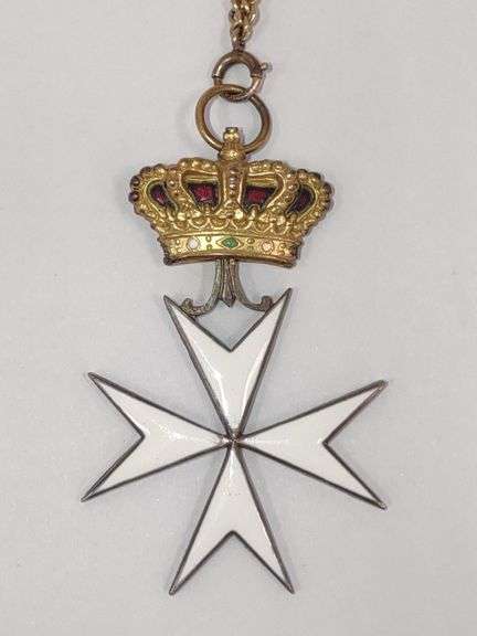 1/20 Gold Filled Order Of Malta Victoria Cross (13.5" Long Gold Filled Chain) (2"×1.5" Pendant) (22.