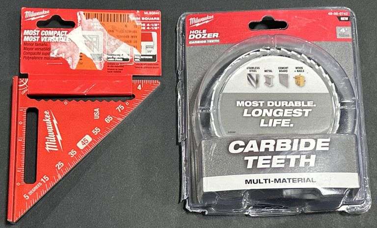 Milwaukee 4-1/2 Inch Trim Square (MLSQ040) - Aluminum, Red