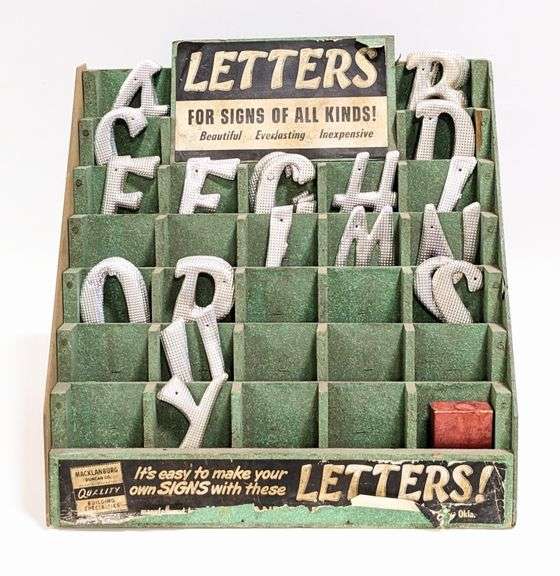 Macklanburg Duncan Letters Hardware Store Display Kraft Auction
