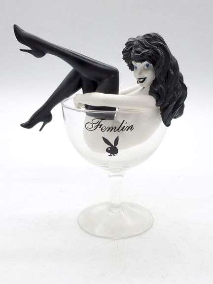 2002 Playboy Femlin Figure in Champagne Glass
