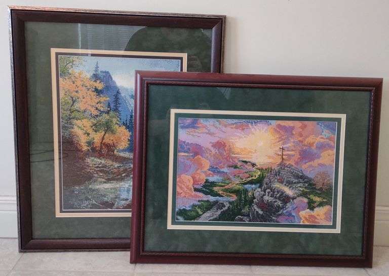 Landscape Scene Embroidery Artworks