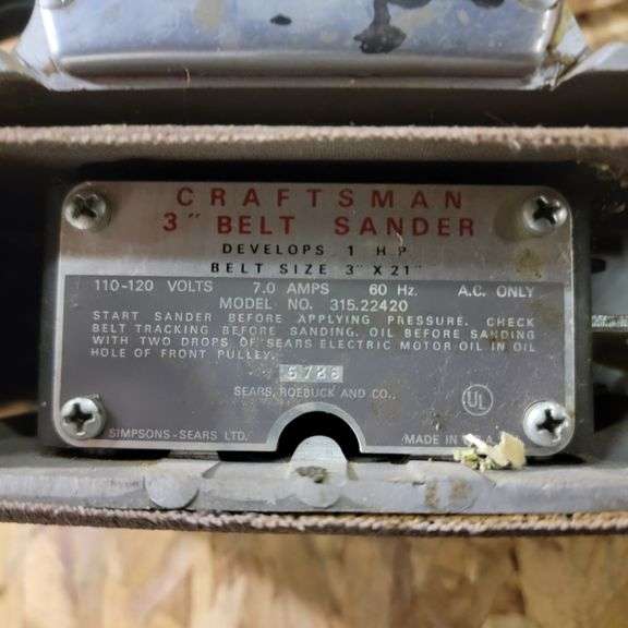 Craftsman Sheet Sander And Sears Belt Sander